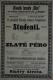 Praha-Nové Město, Beseda Okoř, Studenti, Zlaté péro - plakát, 1899