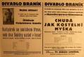 Praha-Braník, SDO, Kašpárek se smíchy třese, neb dva Šmidry našel v lese - Chudá jak kostelní myška - plakát, 1932