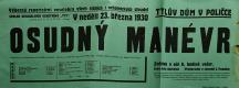 Polička, Ochotníci,Osudný manévr - plakát, 1930