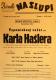 Praha-Nové Město, Vzděl. sbor vyšehradský, Divadlo Na Slupi, Vzpomínkový večer na Karla Hašlera - plakát, 1947