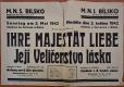 Bílsko, MNS, Její Veličenstvo Láska - plakát, 1942