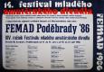 Poděbrady, CP FEMAD, programový plakát, 1986