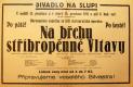 Praha-Nové Město, Divadlo Na Slupi, Na břehu stříbropěnné Vltavy - plakát, 1931