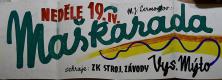 Vysoké Mýto, ZK strojírenské závody, Maškaráda - plakát, 1959