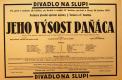 Praha-Nové Město, Divadlo Na Slupi, Jeho výsost paňáca - plakát, 1931