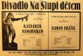 Praha-Nové Město, Divadlo Na Slupi, Kašpárek námořníkem - Baron Prášil - plakát, 1932