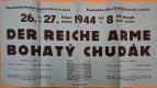 Ledce, Čtenářská beseda, Bohatý chudák - plakát, 1944
