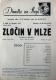 Praha-Smíchov, Třebízský, Zločin v mlze - plakát, v Divadle Na Slupi, 1947