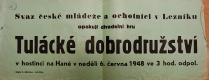 Lezník, SČM, Vrchlický, Tulácké dobrodružství - plakát, 1948
