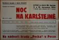 Horní Brusnice, Osvětová beseda, Noc na Karlštejně - plakát, 1954