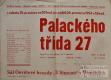 Němčice, Šlégl, ČSM, Palackého třída 27 - plakát, 1954