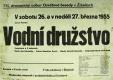 Žiželice, Tyl, Vodní družstvo - plakát, 1955