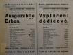 Pardubice, Divadelní ochotnické sdružení, Vyplacení dědicové - plakát, 1941
