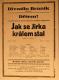 Praha-Braník, SDO, Divadlo Braník, Jak se Jirka králem stal - plakát, 1930