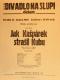 Praha-Nové Město, Vzděl. sbor vyšehradský, Divadlo Na Slupi, Jak Kašpárek strašil Kubu - plakát, 1935