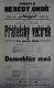Praha-Nové Město, Beseda Okoř, Damoklův meč - plakát, 1902 