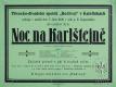 Kateřinky, Budivoj, Noc na Karlštějně - plakát, 1928