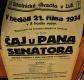 Luže, Jaroslav, Čaj u pana senátora - plakát, 1934