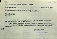 Jihlava, Okresní úřad Jihlava, Okresní národní výbor Třešť, žádost o tiskopisy na povolování divadelních představení, 1959