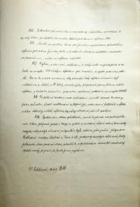 Jihlava, Klicpera, spolkové stanovy, 1888