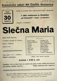 Hostavice, SK Čechie, Slečna Maria - plakát, 1942
