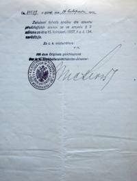 Předín, Osvěta, spolkové stanovy, 1910