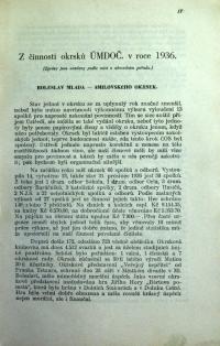 ÚMDOČ, Zpráva o činnosti, 1936