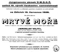 Hořovice, Zdice, Desáté výročí samostatnosti oslavili ochotníci Jungmannova okrsku ÚMDOČ, 1928