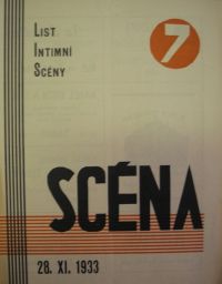 Tábor, Intimní scéna, časopis Scéna, titulní str. č. 7, 1933
