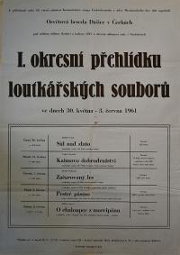 Dašice, I. Okresní přihlídka loutkářských souborů - plakát, 1961