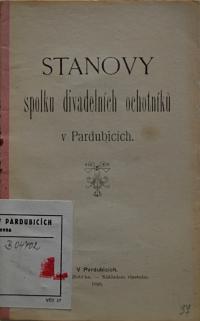 Pardubice, Spolek divadelních ochotníků, Spolkové stanovy, 1867 - 1931