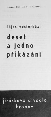 Hronov, MAJ, Deset a jedno přikázání, 1963