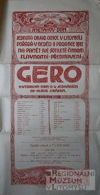 Litomyšl, JDO, Gero - plakát, 1912