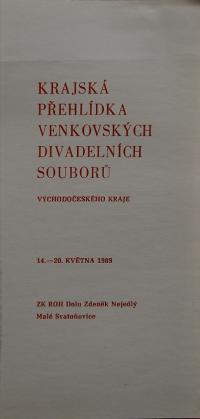 Hradec Králové, Krajské kulturní středisko, Impuls, Malé Svatoňovice, KP vesnických divadelních souborů, 1989