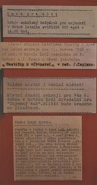 Lysá nad Labem, výstava DIVADLO JE PODIVUHODNÁ VĚC..., výstavní panel, 2018