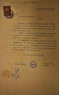 Chrudim, Učednická Besídka, Julinčiny vdavky, 1915