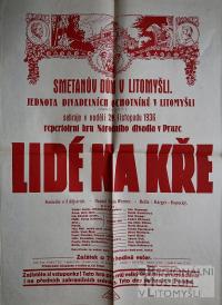Litomyšl, JDO, Lidé na kře - plakát, 1936