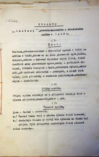 Telč, Smetana, spolkové stanovy, 1924