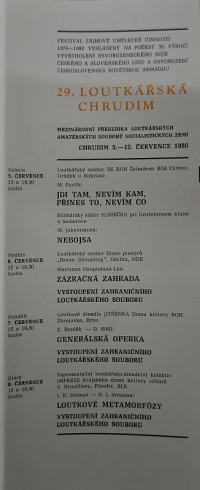 Hradec Králové, Krajské kulturní středisko, Impuls, Chrudim, Loutkářská Chrudim, 1980