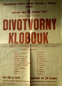 Přední Lhota, Osvětová beseda, Divotvorný klobouk, 1957