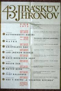 43,JH, programový plakát, 1973.