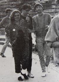 Šumperk, Národní divadelní dílna, lektoři Petr Koliha a Ondřej Pavelka, frekventanti Alena Štréblová a Michal Dočekal, 1985