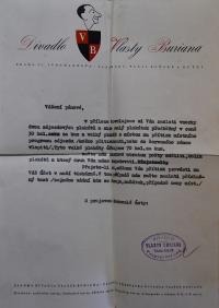 Praha, Divadlo Vlasty Buriana, korespondence