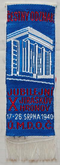 Hronov, Jiráskův Hronov 1940, čestný odznak