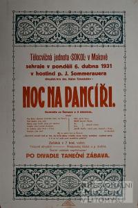 Makov, Sokol, Noc na pancíři - plakát, 1931