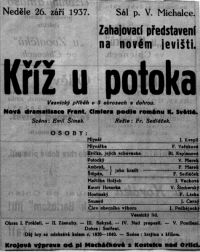 Chleny, Tyl, Kříž u potoka - plakát, 1937