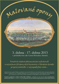 Polička, výstava Malované opony - plakát, 2013