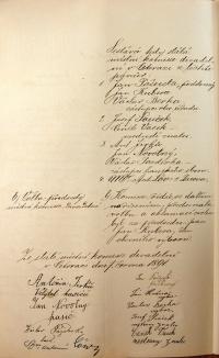 Cetoraz, zápis z jednání divadelní komise, 1891