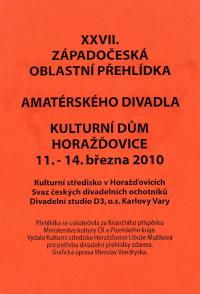Horažďovice, Západočeská oblastní přehlídka amatérského divadla, programová brožura, 2010
