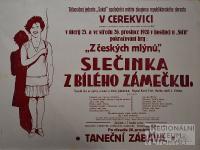 Cerekvice, Sokol, Republikánský dorost, Slečinka z Bílého zámečku - plakát, 1928
